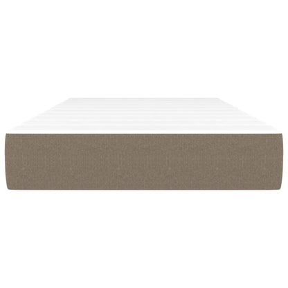 Materasso A Molle Insacchettate Rigidità Media Grigio 90X190X20 Cm In Tessuto Tortora