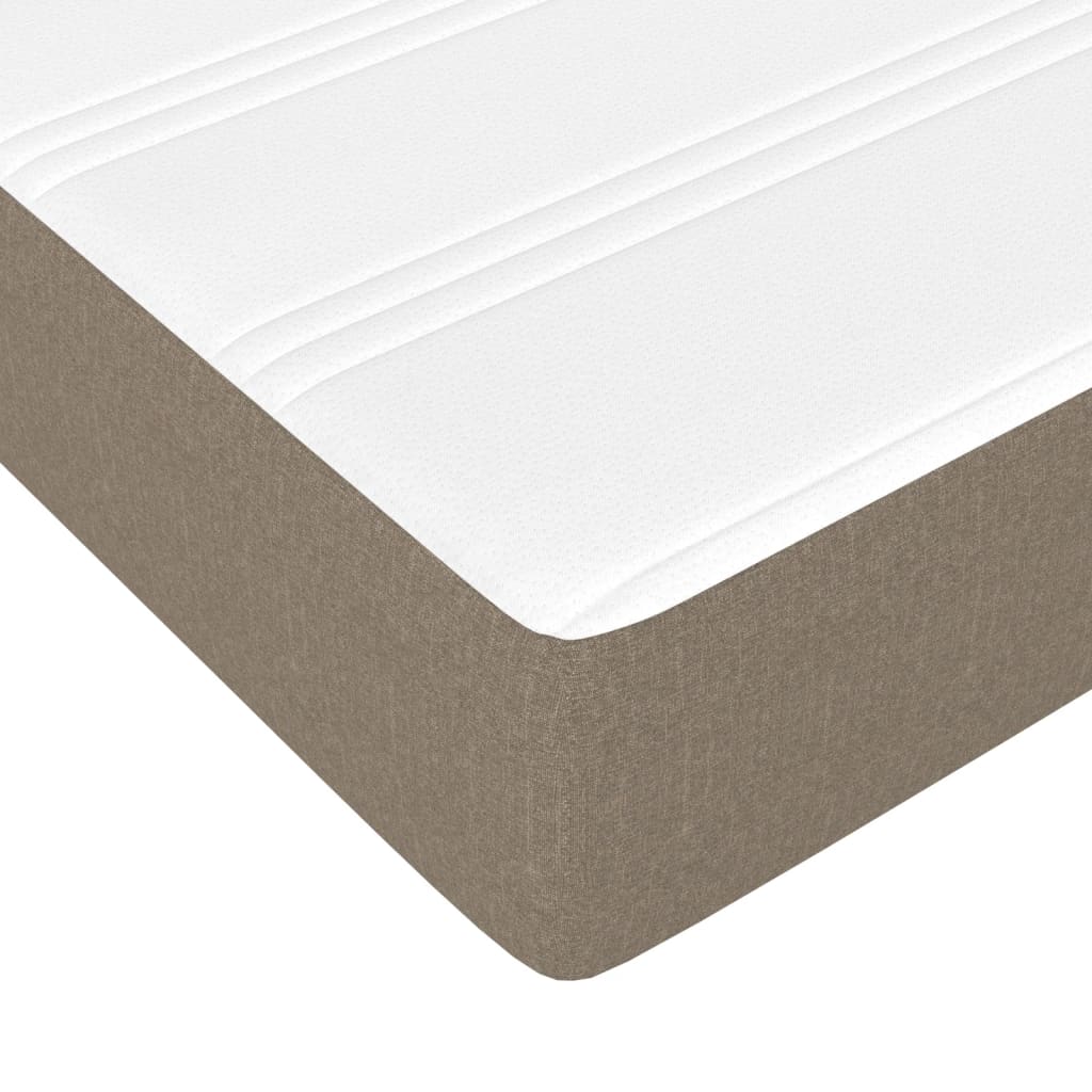 Materasso A Molle Insacchettate Rigidità Media Grigio 90X190X20 Cm In Tessuto Tortora