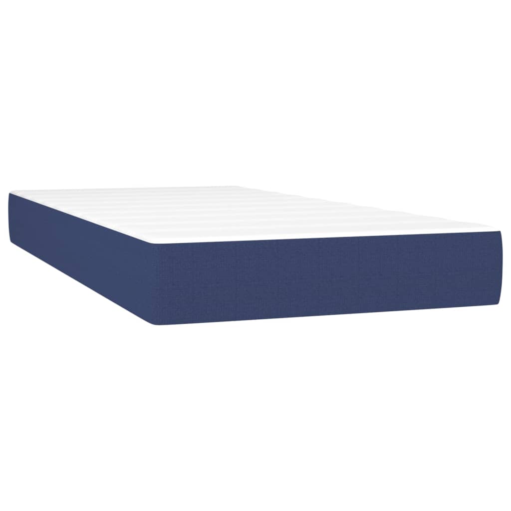 Materasso A Molle Insacchettate Rigidità Media 90X190X20 Cm In Tessuto Blu