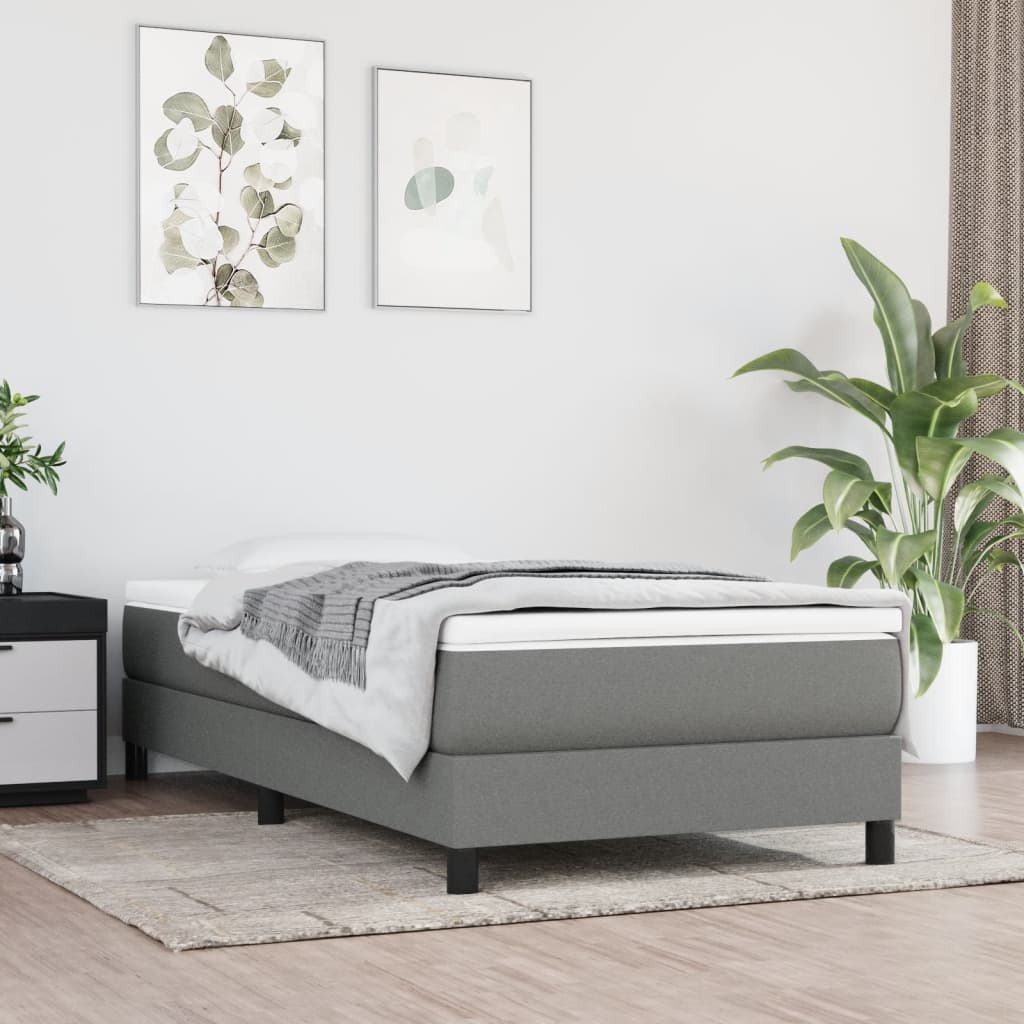 Materasso A Molle Insacchettate Rigidità Media 100X200X20 Cm Grigio Scuro