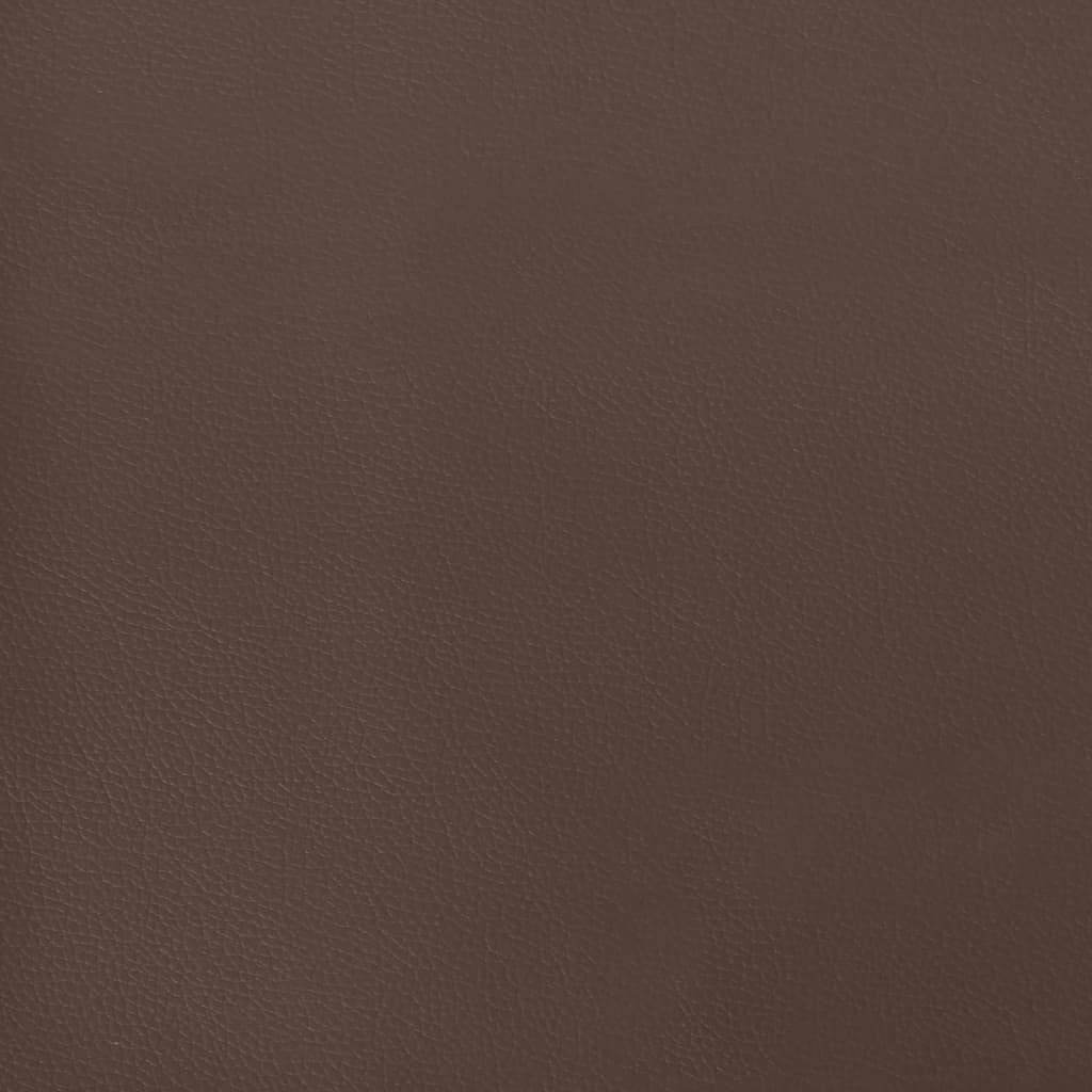 Materasso A Molle Insacchettate Rigidità Media Marrone 90X200X20 Cm In Similpelle Bianco