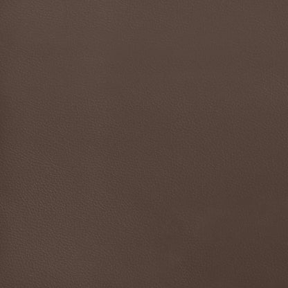 Materasso A Molle Insacchettate Rigidità Media Marrone 90X200X20 Cm In Similpelle Bianco