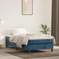 Materasso A Molle Insacchettate Rigidità Media 160X220X20 Cm In Velluto Blu Scuro