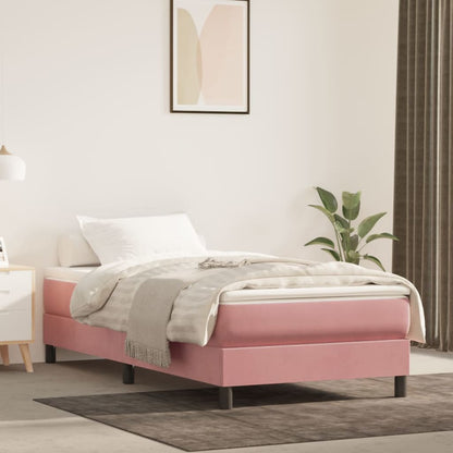 Materasso A Molle Insacchettate Rigidità Media 140X220X20 Cm In Velluto Rosa