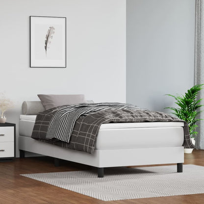 Materasso A Molle Insacchettate Rigidità Media 120X200X20 Cm In Similpelle Bianco