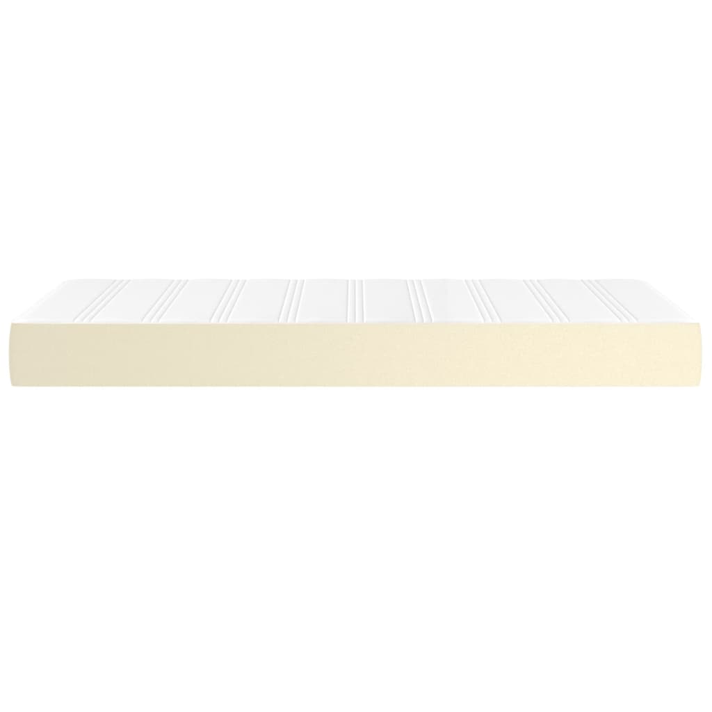Materasso A Molle Insacchettate Rigidità Media Crema 100X200X20 Cm In Similpelle Bianco