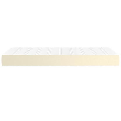 Materasso A Molle Insacchettate Rigidità Media Crema 100X200X20 Cm In Similpelle Bianco