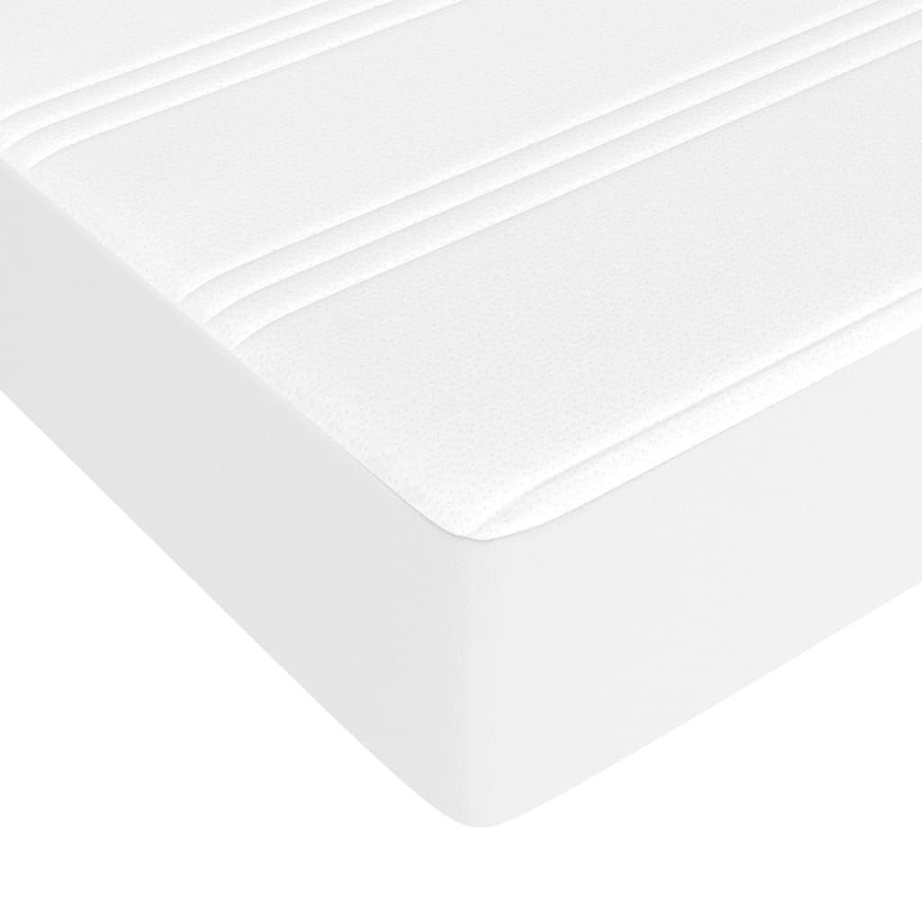 Materasso A Molle Insacchettate Rigidità Media 120X200X20 Cm In Similpelle Bianco