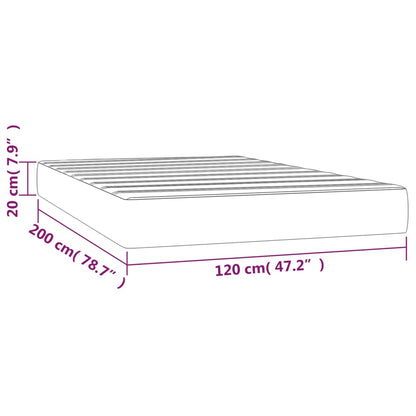 Materasso A Molle Insacchettate Rigidità Media 120X200X20 Cm In Similpelle Bianco