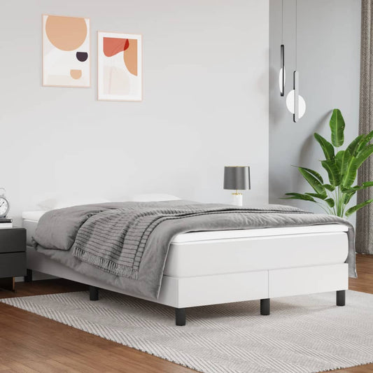 Materasso A Molle Insacchettate Rigidità Media 120X200X20 Cm In Similpelle Bianco