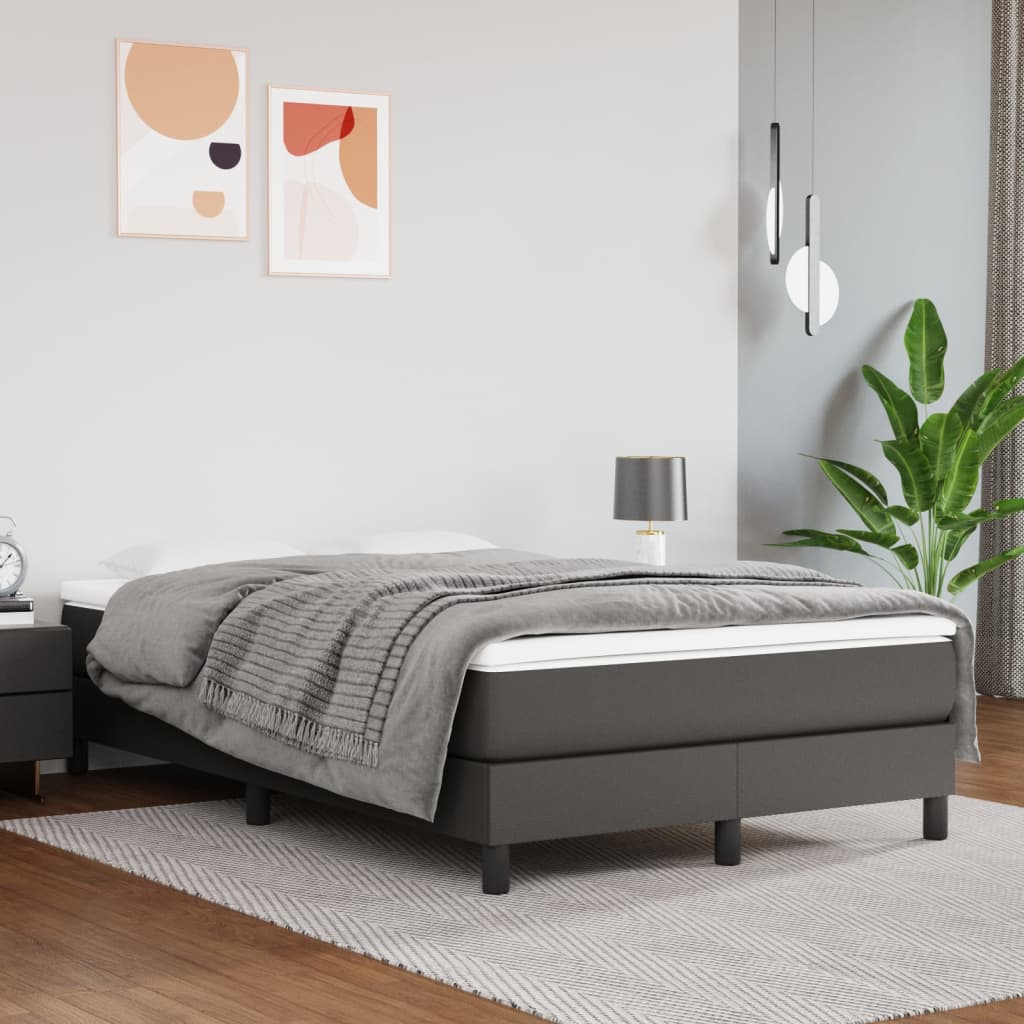 Materasso A Molle Insacchettate Rigidità Media 180X200X20 Cm In Similpelle Grigio