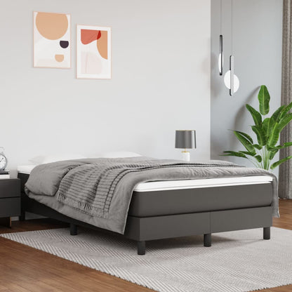Materasso A Molle Insacchettate Rigidità Media 180X200X20 Cm In Similpelle Grigio
