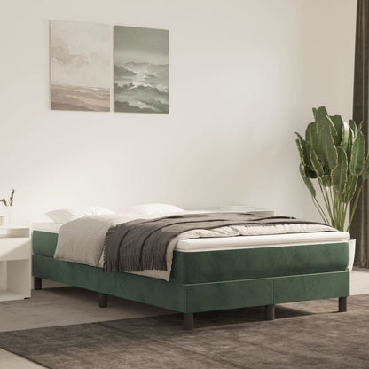 Materasso A Molle Insacchettate Rigidità Media 100X220X20 Cm In Velluto Verde Scuro