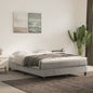 Materasso A Molle Insacchettate Rigidità Media 140X220X20 Cm In Velluto Grigio Chiaro