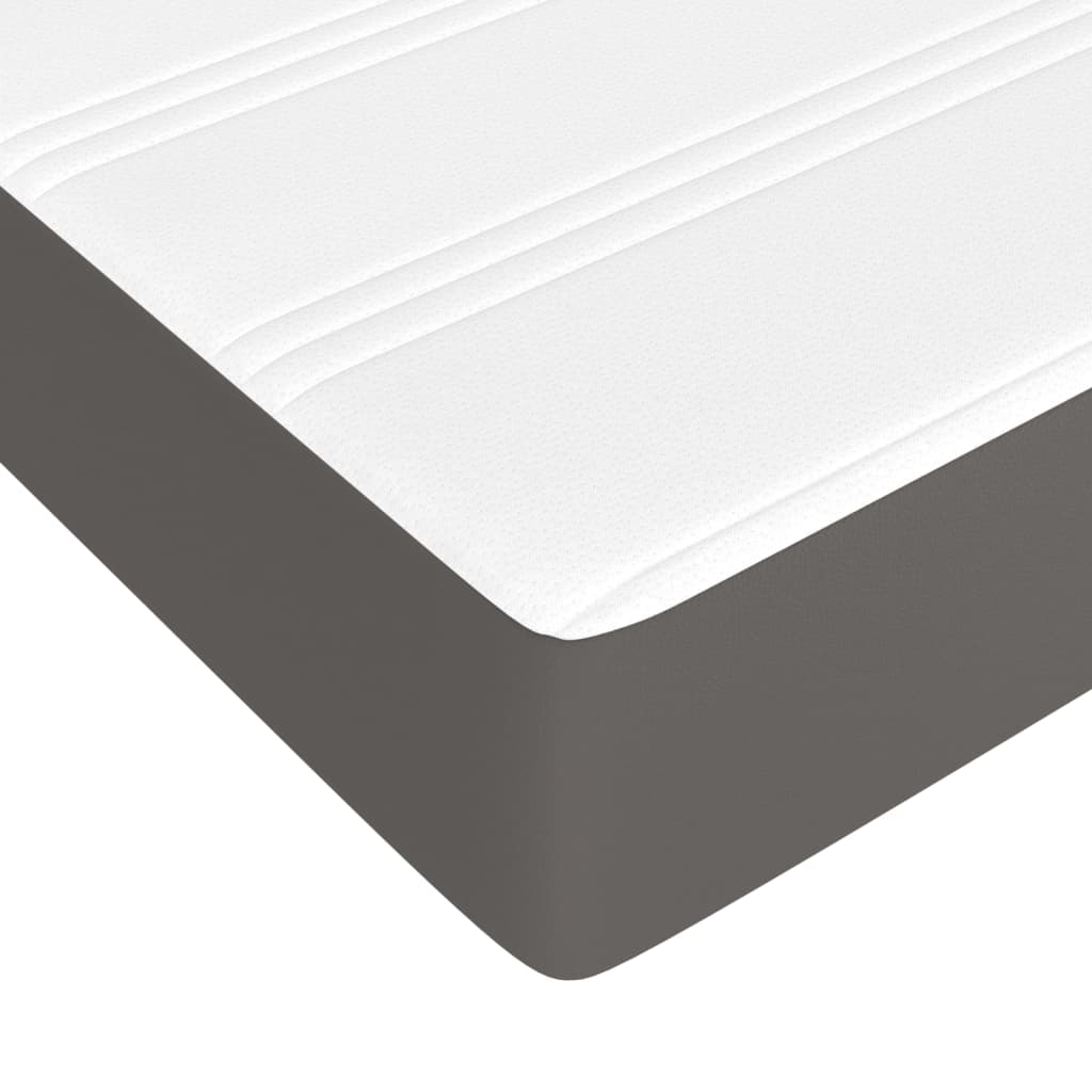 Materasso A Molle Insacchettate Rigidità Media 180X200X20 Cm In Similpelle Grigio