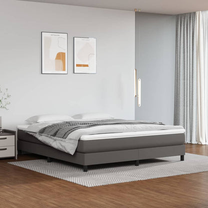 Materasso A Molle Insacchettate Rigidità Media 180X200X20 Cm In Similpelle Grigio