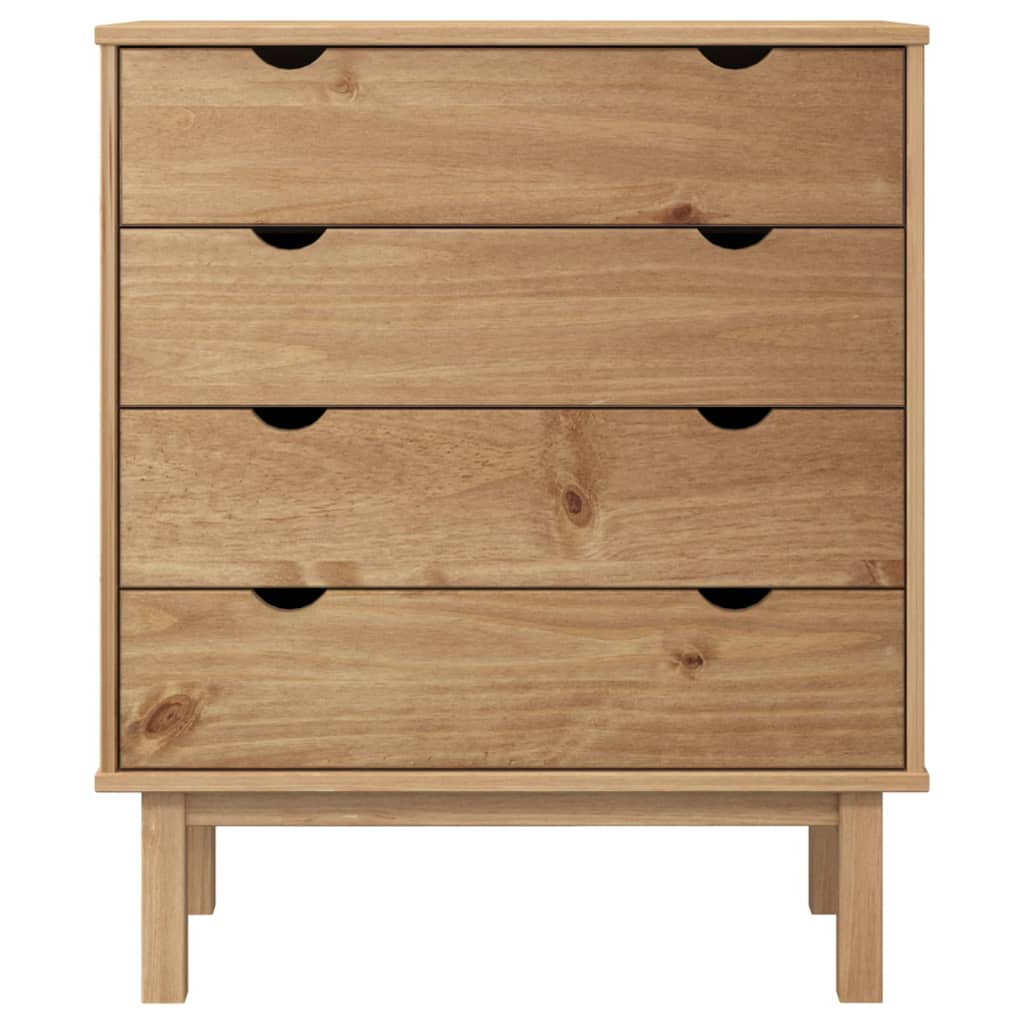 Cassettiera Otta 76,5X39,5X90 Cm In Legno Massello Di Pino