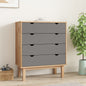 Cassettiera Otta 76,5X39,5X90 Cm In Legno Massello Di Pino