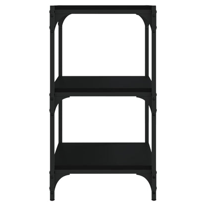 Mobile Porta Libri 40X33X70,5Cm Legno Multistrato Acciaio Nero