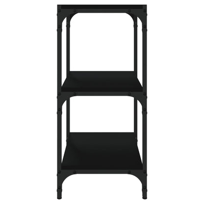 Mobile Porta Libri 40X33X70,5Cm Legno Multistrato Acciaio Nero