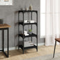 Mobile Porta Libri 40X33X70,5Cm Legno Multistrato Acciaio Nero