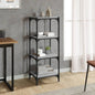 Libreria 60X33X Legno Multistrato E Acciaio Grigio Sonoma