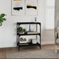 Mobile Porta Libri 40X33X70,5Cm Legno Multistrato Acciaio Nero