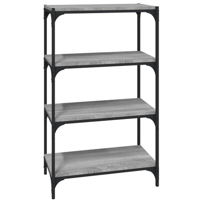 Libreria 60X33X Legno Multistrato E Acciaio Grigio Sonoma