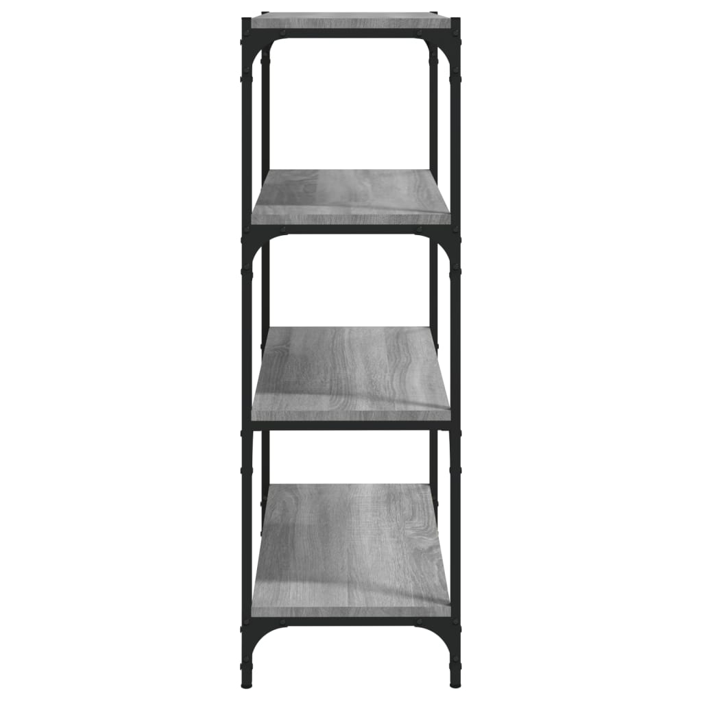 Libreria 60X33X Legno Multistrato E Acciaio Grigio Sonoma