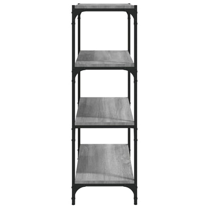 Libreria 60X33X Legno Multistrato E Acciaio Grigio Sonoma