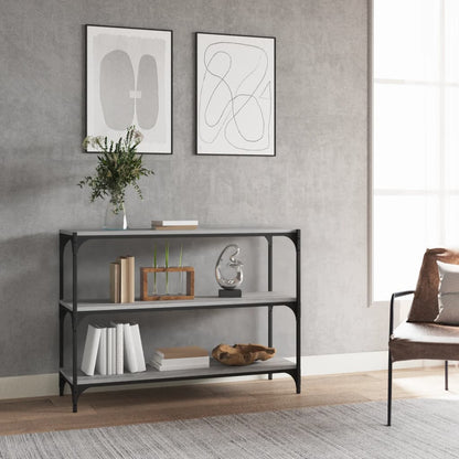 Libreria 60X33X Legno Multistrato E Acciaio Grigio Sonoma