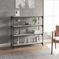 Libreria 60X33X Legno Multistrato E Acciaio Grigio Sonoma