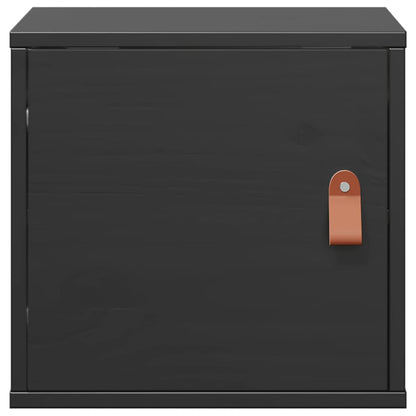 Pensile Nero 31,5X30X30 Cm In Legno Massello Di Pino