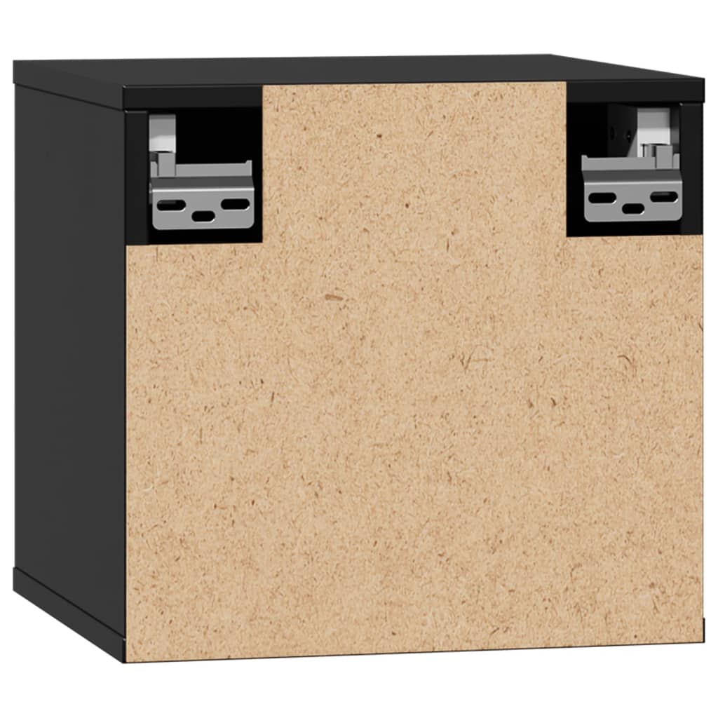 Pensile Nero 31,5X30X30 Cm In Legno Massello Di Pino