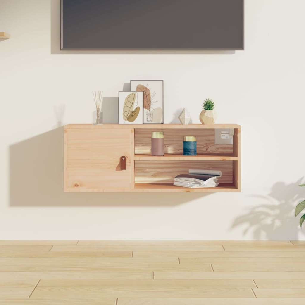 Pensili 2 Pz Marrone Ambra 80X30X30Cm In Legno Massello Di Pino