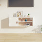 Pensili 2 Pz Marrone Ambra 80X30X30Cm In Legno Massello Di Pino