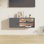 Pensili 2 Pz Marrone Ambra 80X30X30Cm In Legno Massello Di Pino