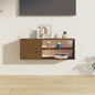 Pensili 2 Pz Marrone Ambra 80X30X30Cm In Legno Massello Di Pino