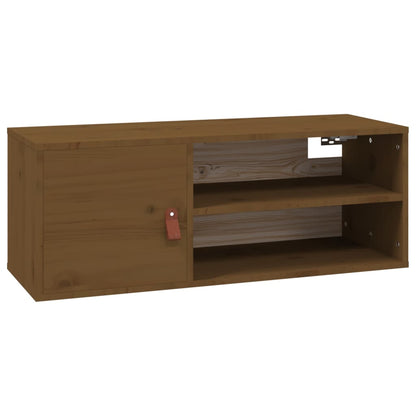 Pensili 2 Pz Marrone Ambra 80X30X30Cm In Legno Massello Di Pino
