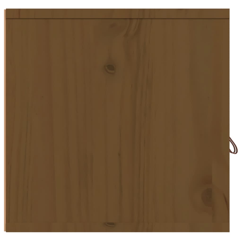 Pensili 2 Pz Marrone Ambra 80X30X30Cm In Legno Massello Di Pino
