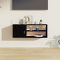 Pensili 2 Pz Marrone Ambra 80X30X30Cm In Legno Massello Di Pino