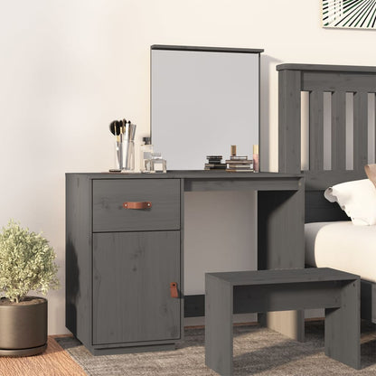 Toeletta Nera 95X50X134 Cm In Legno Massello Di Pino