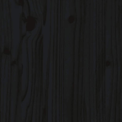 Toeletta Nera 95X50X134 Cm In Legno Massello Di Pino