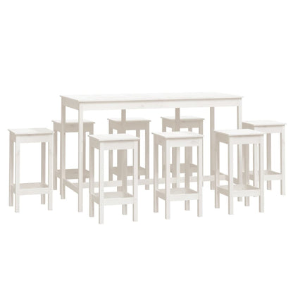 Set Da Bar 9 Pz In Legno Massello Di Pino