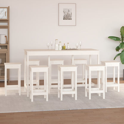 Set Da Bar 9 Pz In Legno Massello Di Pino