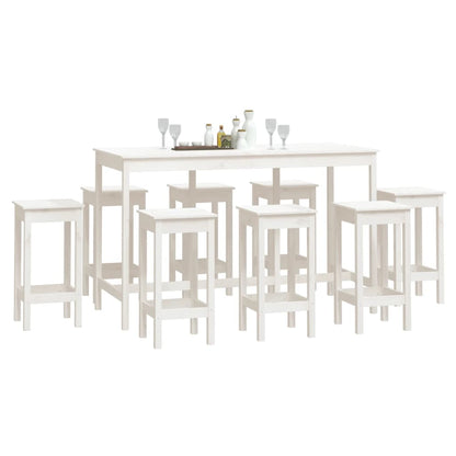 Set Da Bar 9 Pz In Legno Massello Di Pino