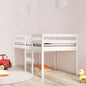 Letto A Soppalco Cera Legno Massello Di Pino