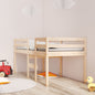Letto A Soppalco Cera Legno Massello Di Pino