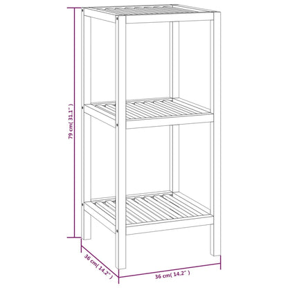 Scaffale Da Bagno 36X36X In Legno Massello Di Noce