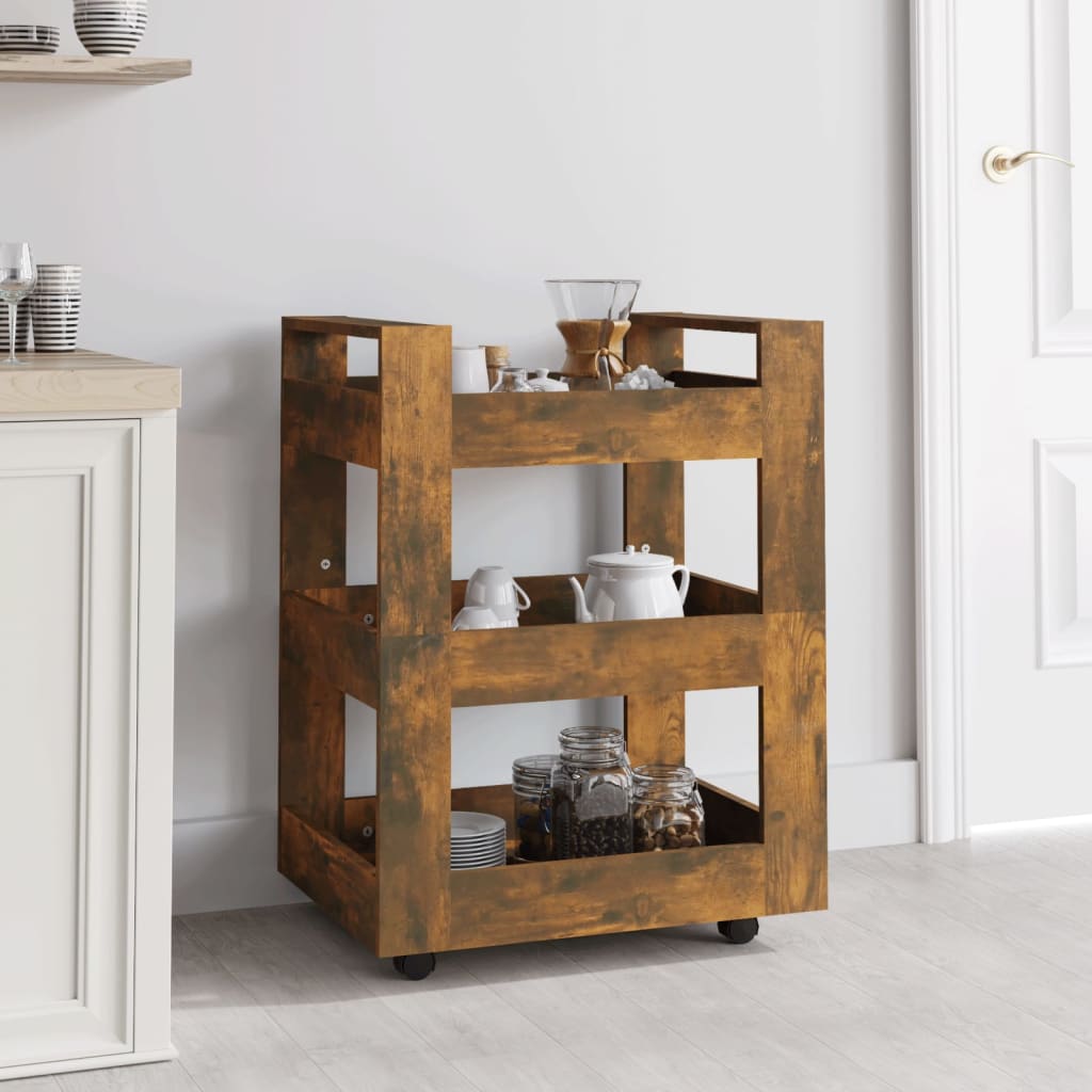Carrello Da Cucina 60X45X80 Cm In Legno Multistrato